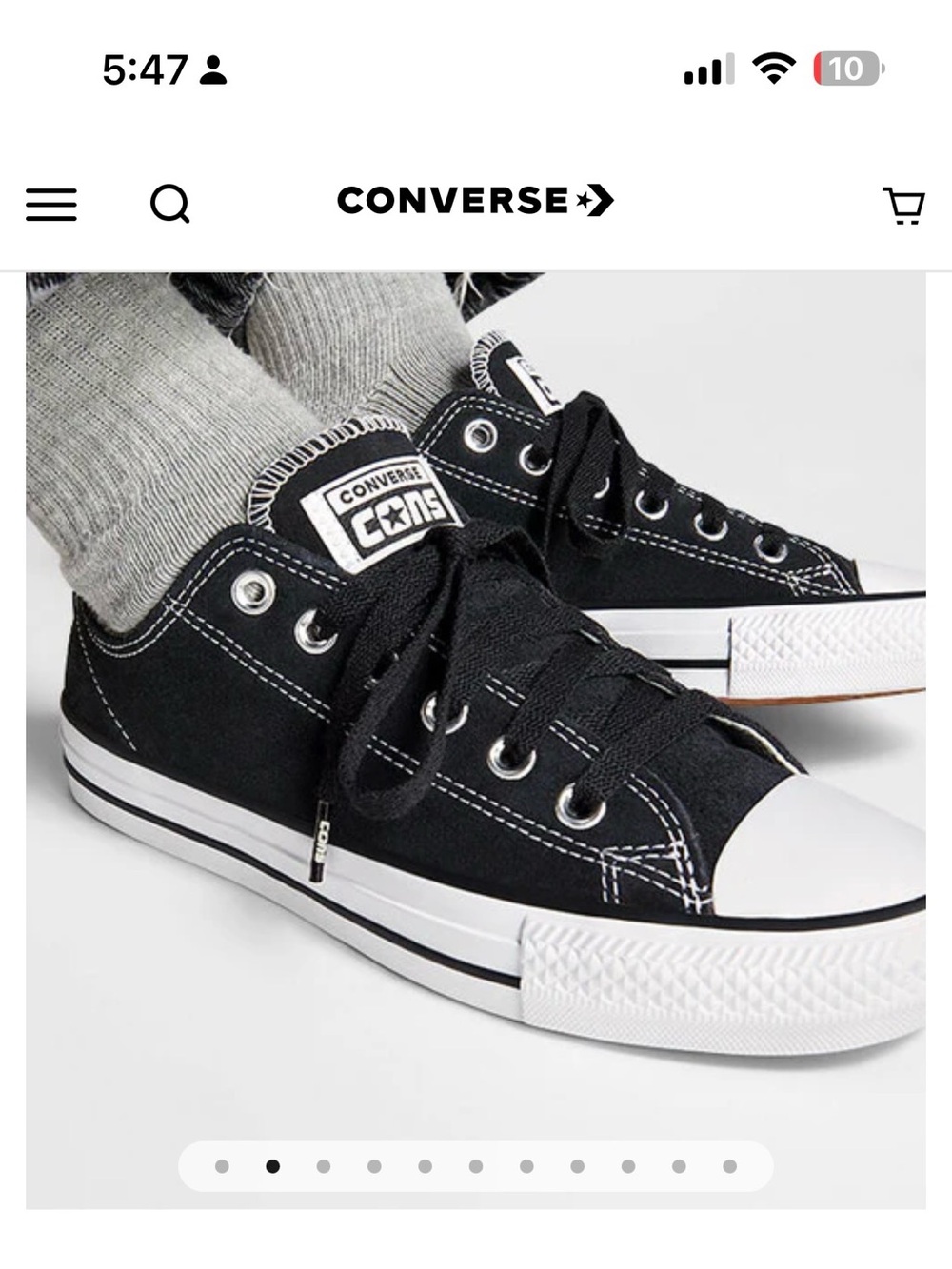 Converse Black & White Low Top Canvas Sneakers